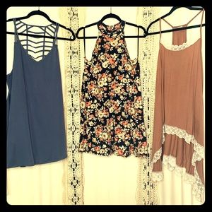 Assorted Tank Top Lot - Size Large - 3 pieces